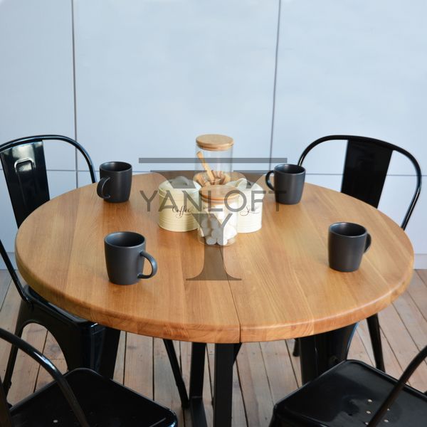 Раздвижной обеденный стол в стиле лофт с дубовой столешнице Yanloft LT09 LT09 фото